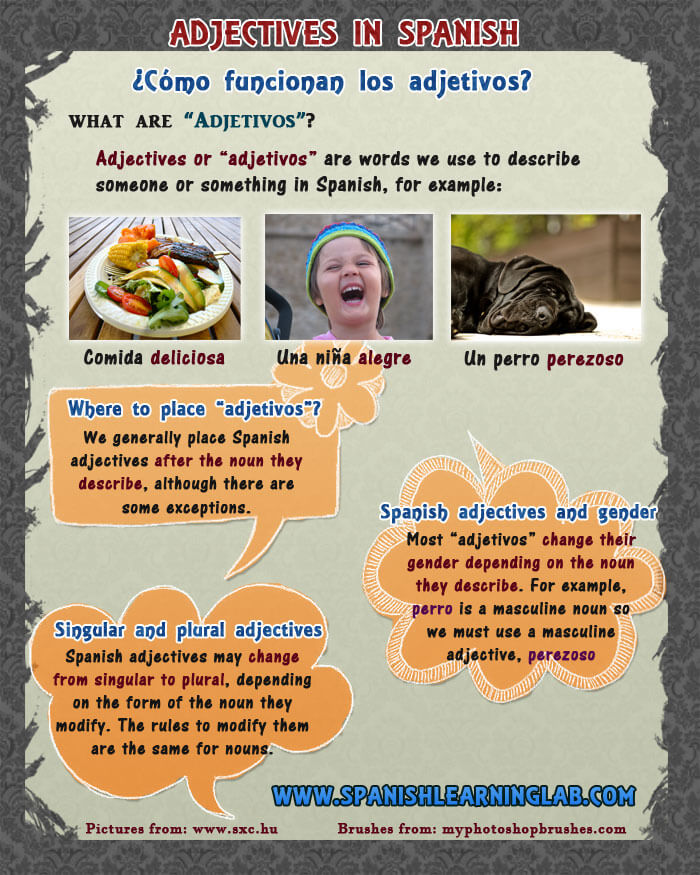 The basics about adjectives in Spanish - Los adjetivos en español