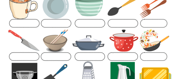 los utensilios de la cocina español hoja de trabajo kitchen utensils worksheet spanish pdf