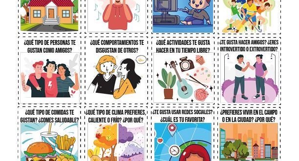 Likes and Preferences in Spanish conversation cards - Gustos y preferencias en español tarjetas de conversación en PDF