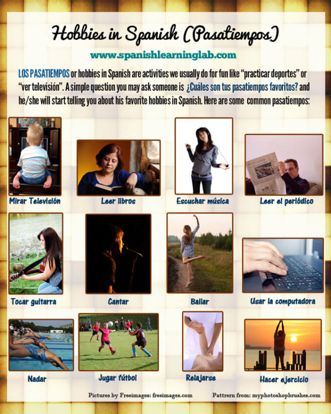 A List of Common Free Time Activities in Spanish Spanish Learning Lab