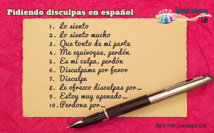 Cómo ofrecer disculpas en español y pedir disculpas por llegar tarde y otras situaciones