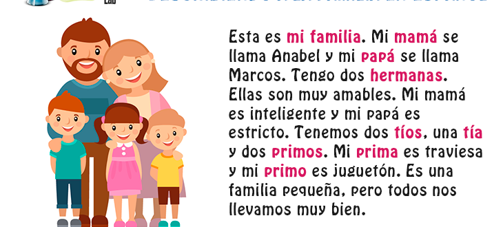 La familia en español - cómo describir la familia en español con ejemplos y ejercicios de escucha