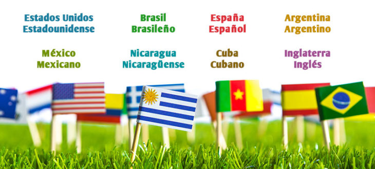 Los países y las nacionalidades en español