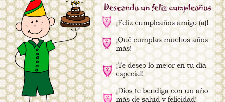 Frases para desear un feliz cumpleaños en español