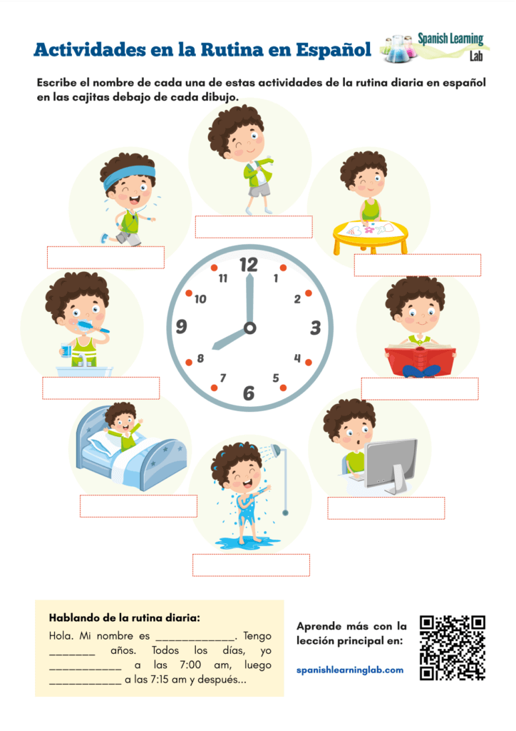 Days and Months in Spanish - PDF Worksheet - Spanish Learning Lab