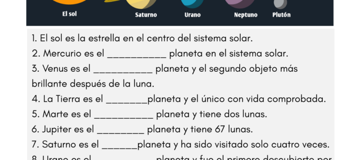 ordinal numbers spanish worksheet números ordinales español