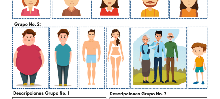 Describing People in Spanish - PDF Worksheet Describiendo personas en español ejercicios en PDF