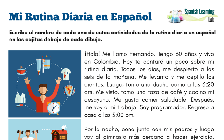 Spanish Reading Worksheets