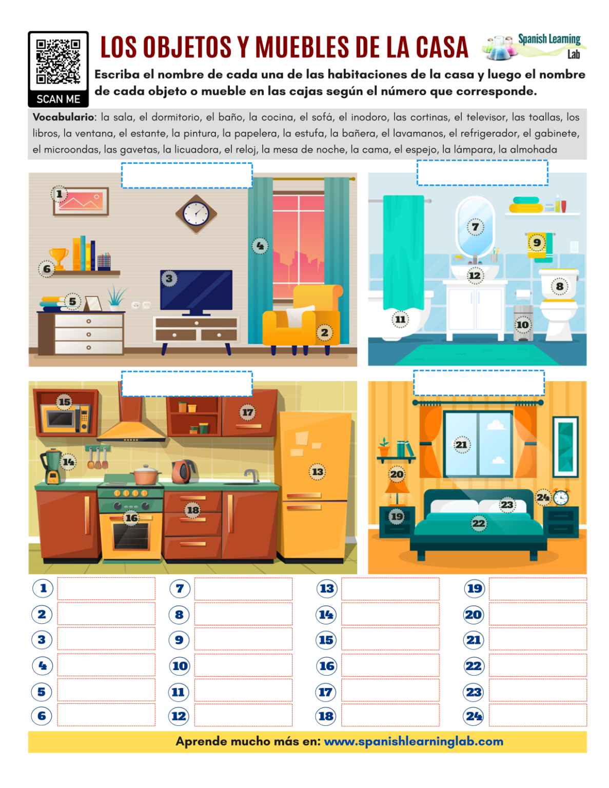 english-worksheets-rooms-and-furniture