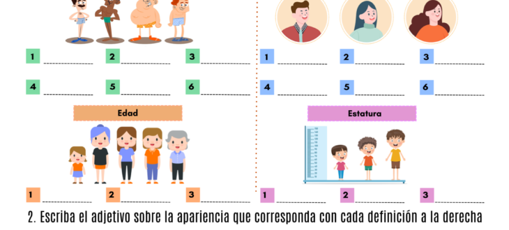 adjetivos apariencia en español pdf ejercicios appearance spanish worksheet