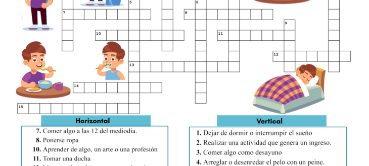 verbos rutina diaria en español ejercicios PDF Spanish daily routine verbs worksheet