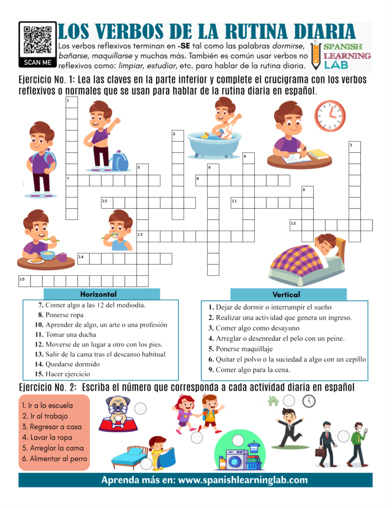 Worksheet Verbos Espanol Pdf