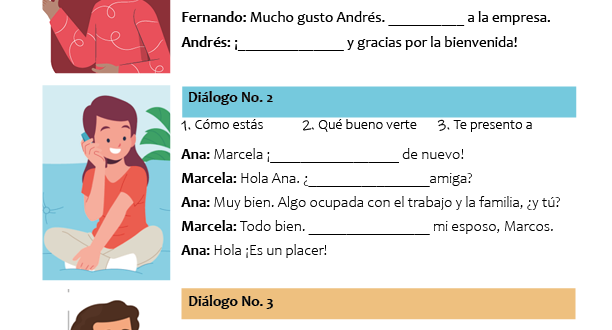 los saludos y las despedidas en español pdf worksheet