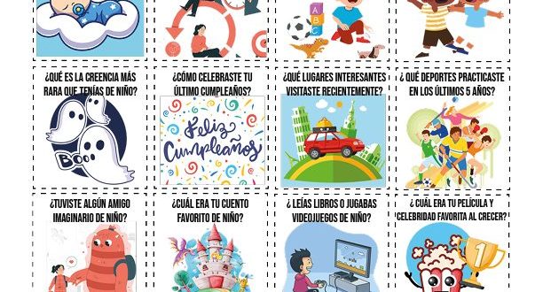 Let's talk about the past in Spanish conversation cards - hablemos del pasado en español tarjetas de conversación