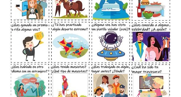 conversation cards about Life experiences in Spanish pdf - tarjetas de conversación sobre experiencias de vida en español