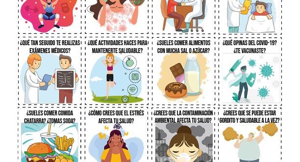Let’s talk about Health in Spanish Conversation cards - hablando sobre salud en español