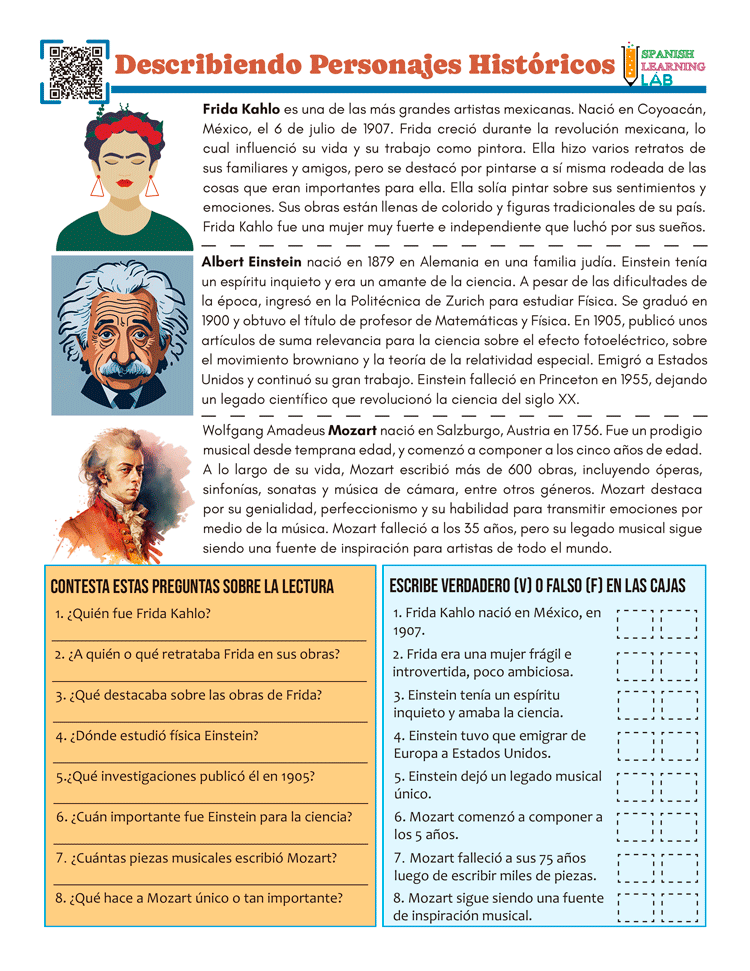 Leo Messi Spanish Reading and Quiz