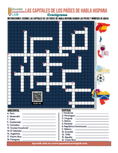Las Capitales de los Países de Habla Hispana - Crucigrama en PDF ...