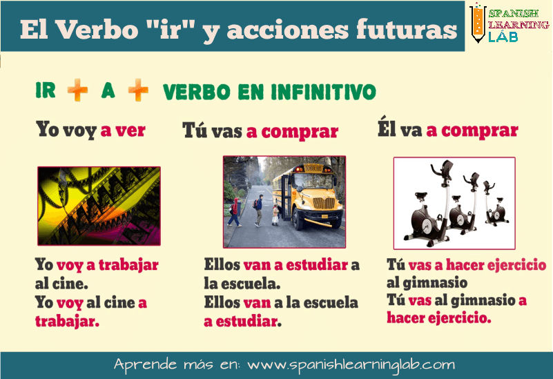 usando el verbo IR mas infinitivos para acciones futuras en español 