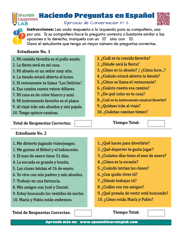 Hojas De Trabajo Archivos Spanish Learning Lab Hojas De Trabajo Archivos Spanish Learning Lab