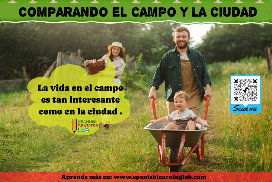 ejemplos de comparativos en español entre el campo y la ciudad oraciones